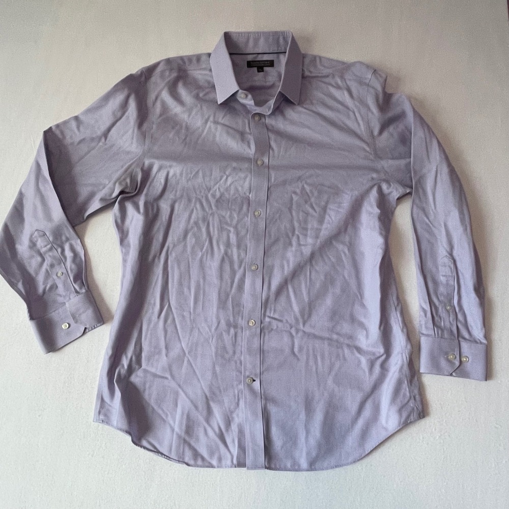 Banana‎ Republic Mens XL Non-Iron Tailored Slim Fit Shirt Warm Violet 410759-03